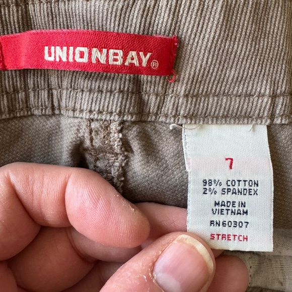 Vintage Union Bay Low Rise Corduroy Cargo Pants Beige/Tan 7 Flap Pockets Y2K 90s - Picture 9 of 16